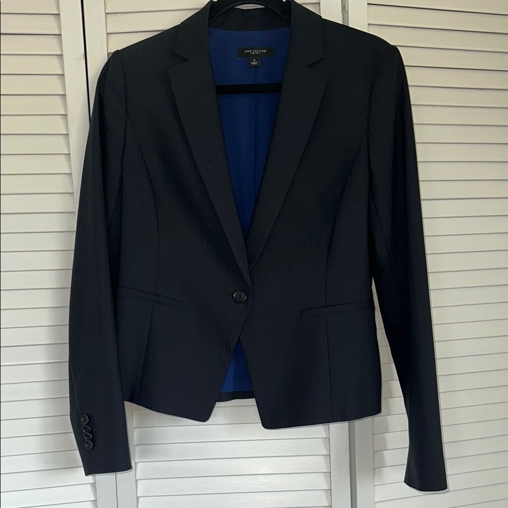 Ann Taylor Navy Skirt Suit Set